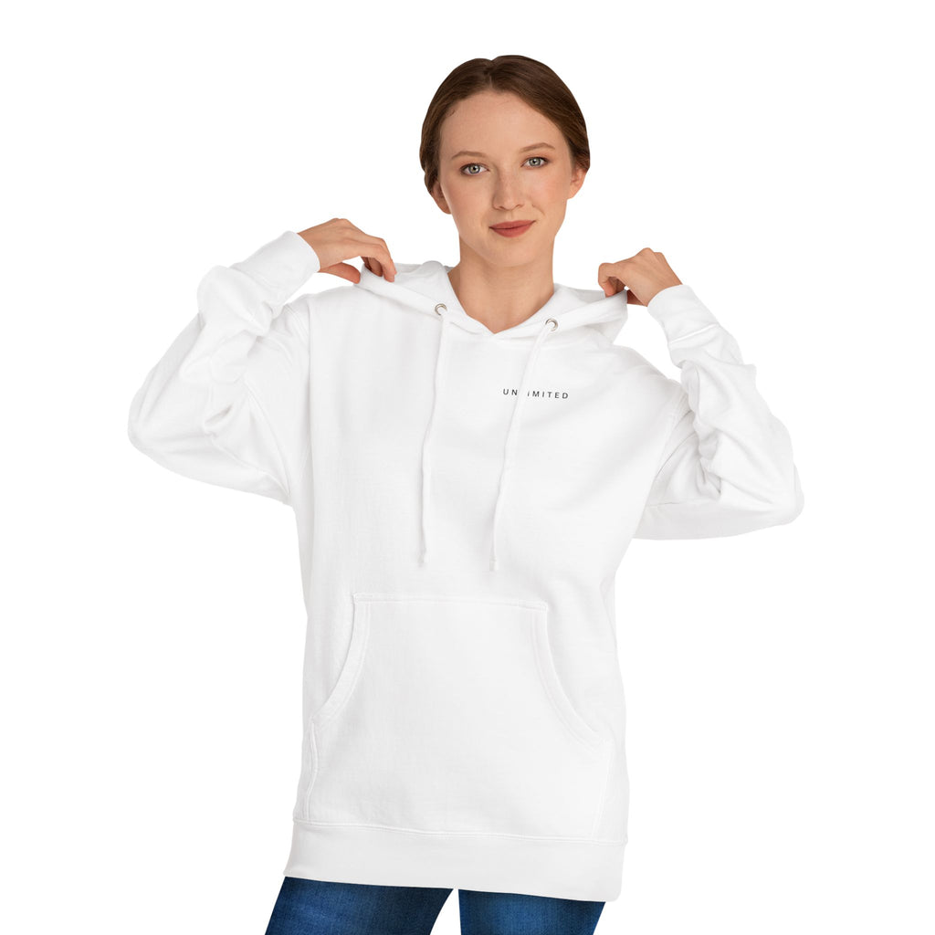 Hope of Life Hoodie — Minimal Text White Pullover